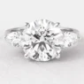 2.40ct Round Pear Cut Three Stone Engagement Ring White Gold TR1094
