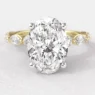 2.45ct Oval Cut Engagement Ring with hidden halo Yellow Gold PR1022 - Made in Dublin, Ireland