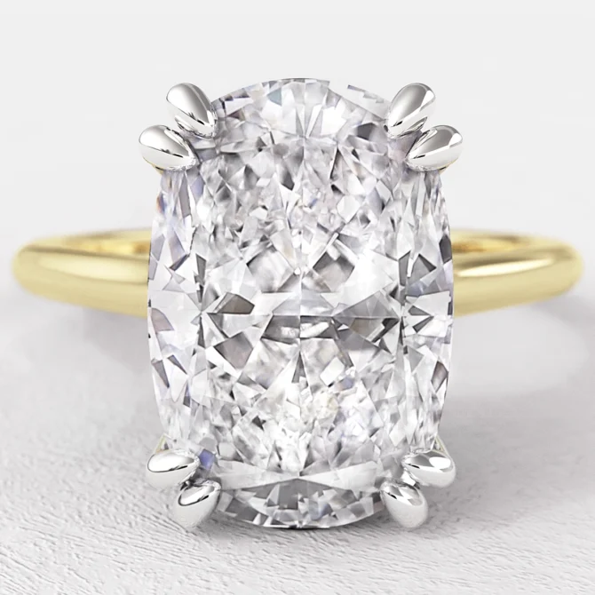 3.0ct Cushion Cut Solitaire Diamond Engagement Ring SR1100 in yellow gold made in Dublin Ireland