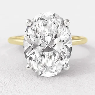3.0ct Oval Cut Solitaire Diamond Engagement Ring in Yellow Gold SR1016 Made in Dublin