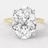 3.0ct Oval Cut Solitaire Diamond Engagement Ring in Yellow Gold SR1016 Made in Dublin, Ireland