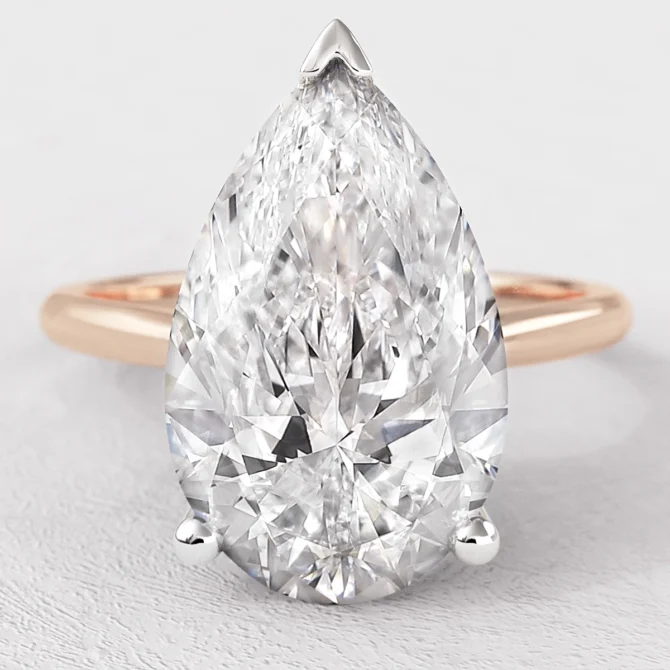 3.0ct Pear Cut Solitaire Engagement Ring SR1094 in rose gold