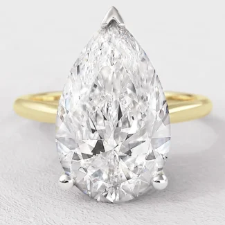 3.0ct Pear Cut Solitaire Engagement Ring SR1094 in yellow gold - Made in Dublin