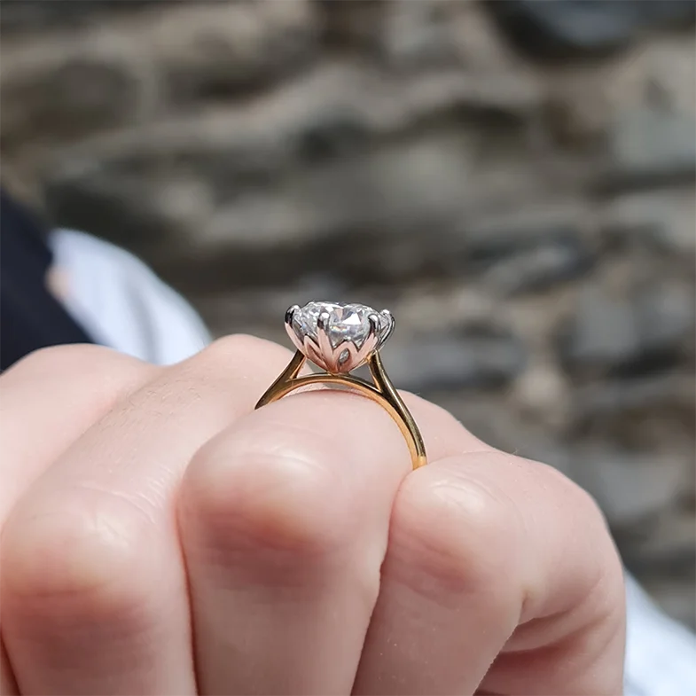 Claw Tulip Style Solitaire Ring Ref: SR1025-9mm