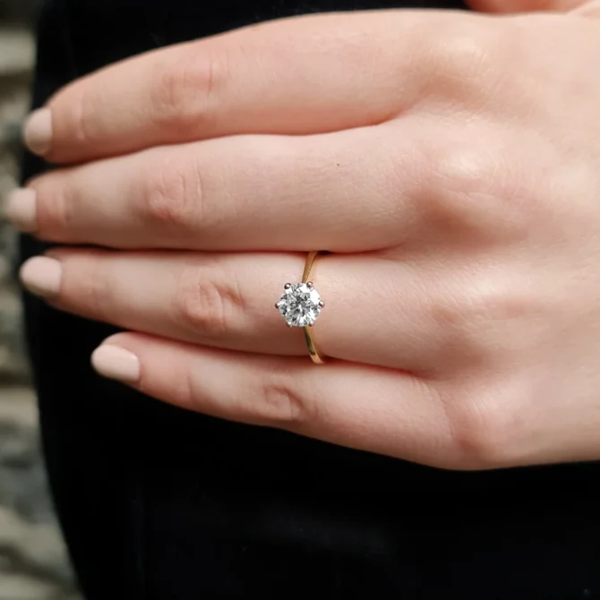 6-Claw Tulip Style Solitaire Engagement Ring SR1025-1.0 made in Ireland
