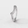 Channel set curved diamond ladies wedding ring in white gold er737