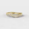 Channel set curved diamond ladies wedding ring in yellow gold er737