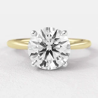 Classic solitaire diamond engagement ring in yellow gold tulip style sr1001-7 Made in Dublin