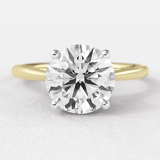 Classic solitaire diamond engagement ring in yellow gold tulip style sr1001-7 Made in Dublin, Ireland