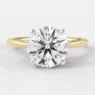 Classic solitaire diamond engagement ring in yellow gold tulip style sr1001-7 Made in Dublin, Ireland