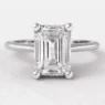 Emerald cut solitaire diamond engagement ring sr1045 1ct in white gold made in Dublin Ireland