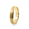 GWR2004 Gents Pattern Brushed Centre Yellow Gold Wedding Ring