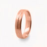 GWR2007 Gents Pattern Centre Line Rose Gold Wedding Ring