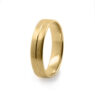 GWR2007 Gents Pattern Centre Line Yellow Gold Wedding Ring
