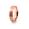 GWR2021 Gents Pattern Symmetrical Rose Gold Wedding Ring