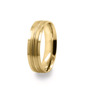 GWR2021 Gents Pattern Symmetrical Yellow Gold Wedding Ring