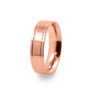 GWR2041 Gents Pattern Polished Double Lines Rose Gold Wedding Ring