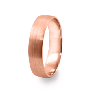 GWR2077 Gents Pattern Fullly Brushed Rose Gold Wedding Ring