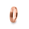 GWR2079 Gents Pattern Double Lines Rose Gold Wedding Ring