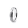 GWR2088 Gents Pattern Double Side Lines Platinum Palladium Wedding Ring