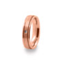 GWR2089 Gents Diamond Pattern Rose Gold Wedding Ring