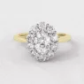 Oval Cluster Engagement Ring VR1114 - Made In Ireland in yellow gold