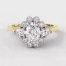 Oval Halo Vintage Style Engagement Ring VR1118 yellow gold