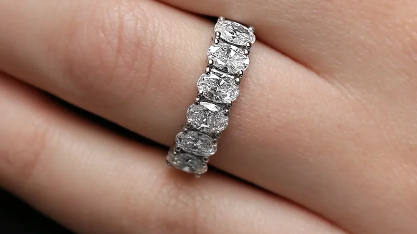 Oval shape diamond eternity ring - et2006 = SB10814