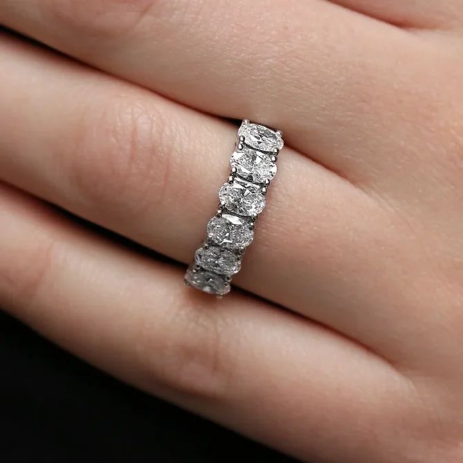 Oval shape diamond eternity ring - et2006 = SB10814