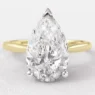 Pear cut solitaire diamond engagement ring sr1094 1.5ct in yellow gold - Made in Dublin