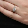 Side Stone Cushion Cut Engagement Ring on hand in Dublin PR1070-C-1
