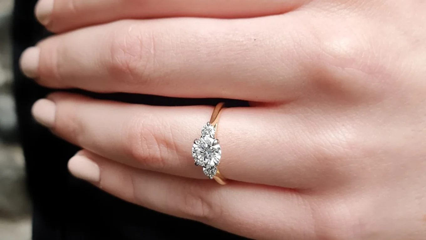 Trilogy Diamond Engagement Ring TR1096 on hand