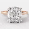cushion cut solitaire diamond engagement ring sr1096 in rose gold Bespoke Diamonds