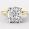 cushion cut solitaire diamond engagement ring sr1096 in yellow gold Bespoke Diamonds