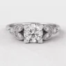 vintage style diamond engagement ring Dublin pr1076 in 18k white gold