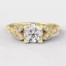 vintage style diamond engagement ring Dublin pr1076 in 18k yellow gold