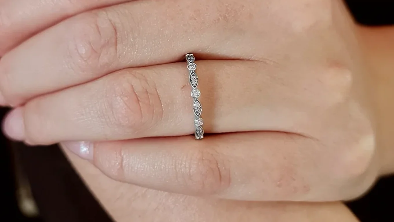 vintage style diamond wedding ring Dublin sb1359