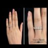WR2024-3 claw set multi diamond wedding ring rose gold
