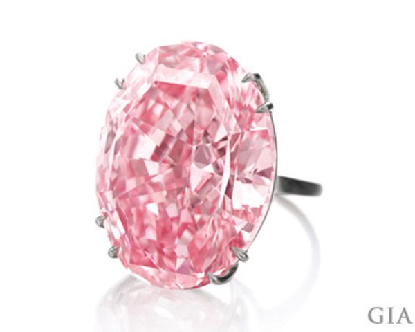 Pink diamond engagement ring