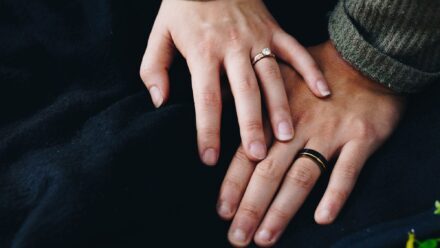 Bespoke Diamonds Dublin couple wearing rings in Ireland