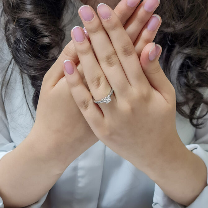 0.70 Carat Channel Set Side Stone Ring PR1049