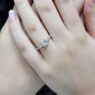 0.76ct Princess Cut Side Stone Diamond Ring PR1006 on hand