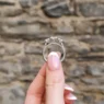 3 stone engagement ring made in Dublin white gold tr1070-hand-image