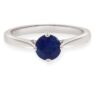 Round Cut Sapphire Diamond Solitaire Engagement Ring CR1017 - V1