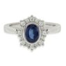 Oval Gemstone sapphire and diamond engagement ring cr1010 V1