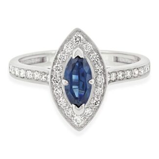 Sapphire Diamond Engagement Ring cr1001 V1