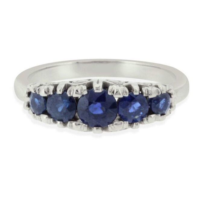 Vintage Sapphire Eternity Ring cr1003 - V1
