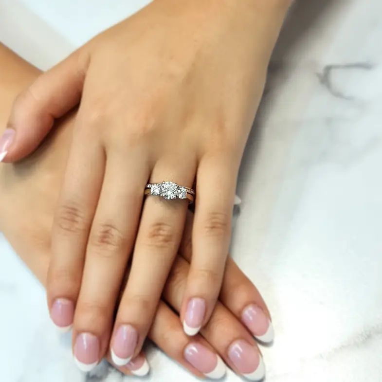 Round Cut Trilogy Diamond Engagement Ring TR1025 Bespoke