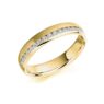 WR2038-2 off set channel set diamond wedding ring yellow gold from Dublin jewellers in Ireland