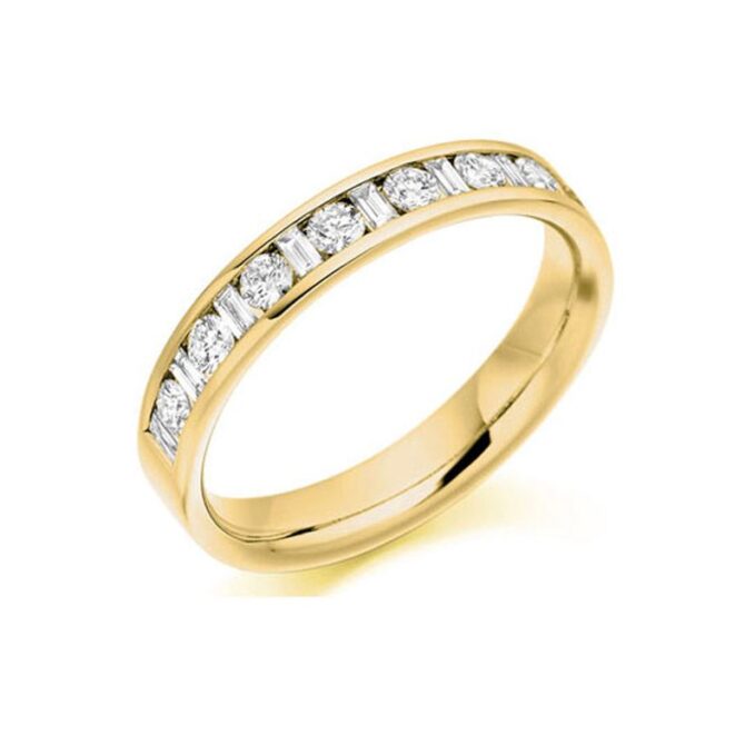 wr2045 yellow gold channel set ladies diamond wedding ring